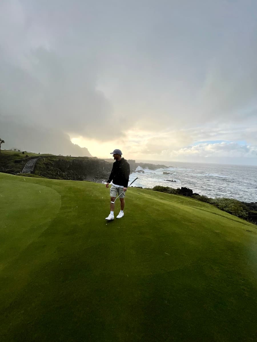 Julian on the golf course