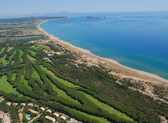 Golf de Pals, Costa Brava, aerial view