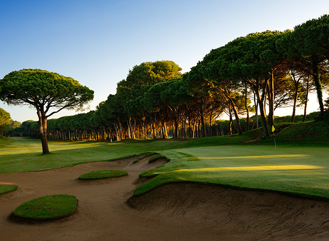 Golf de Pals, bunker and pine forest, Costa Brava